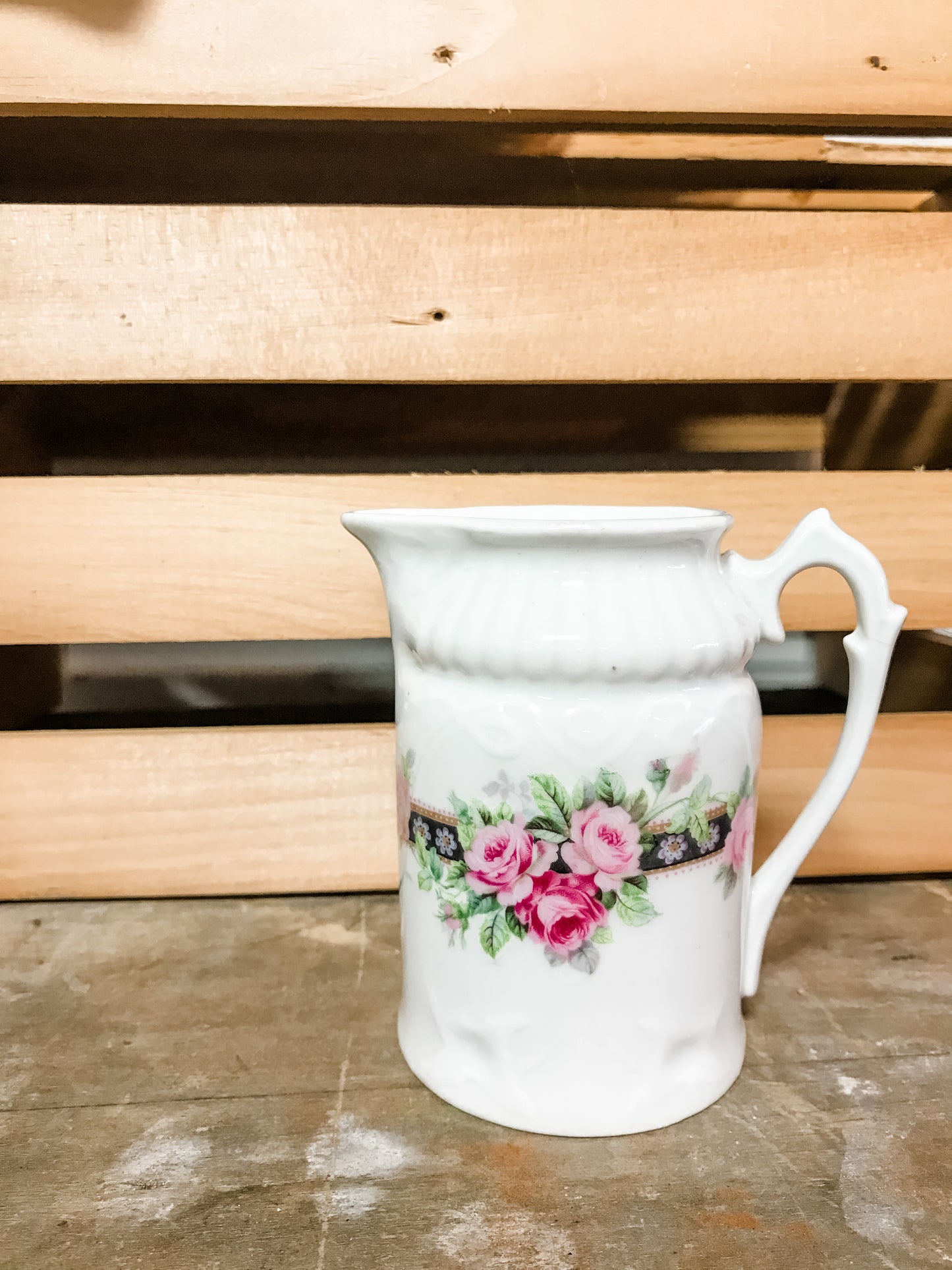 Small French floral pitcher image 0