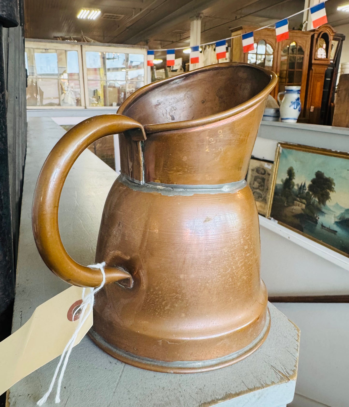 Antique French Copper Pitcher