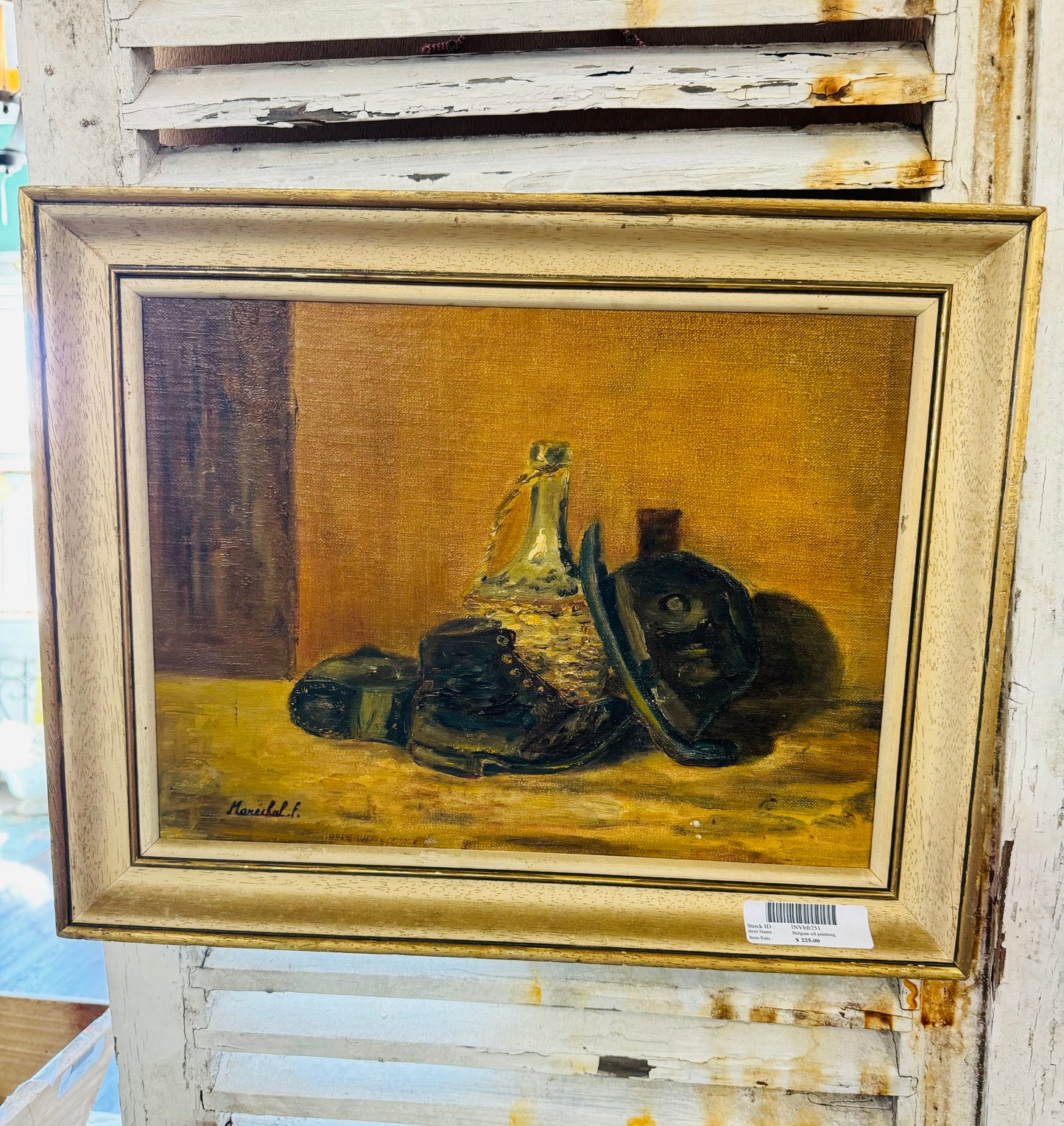Vintage Framed Belgian Oil Painting image 0