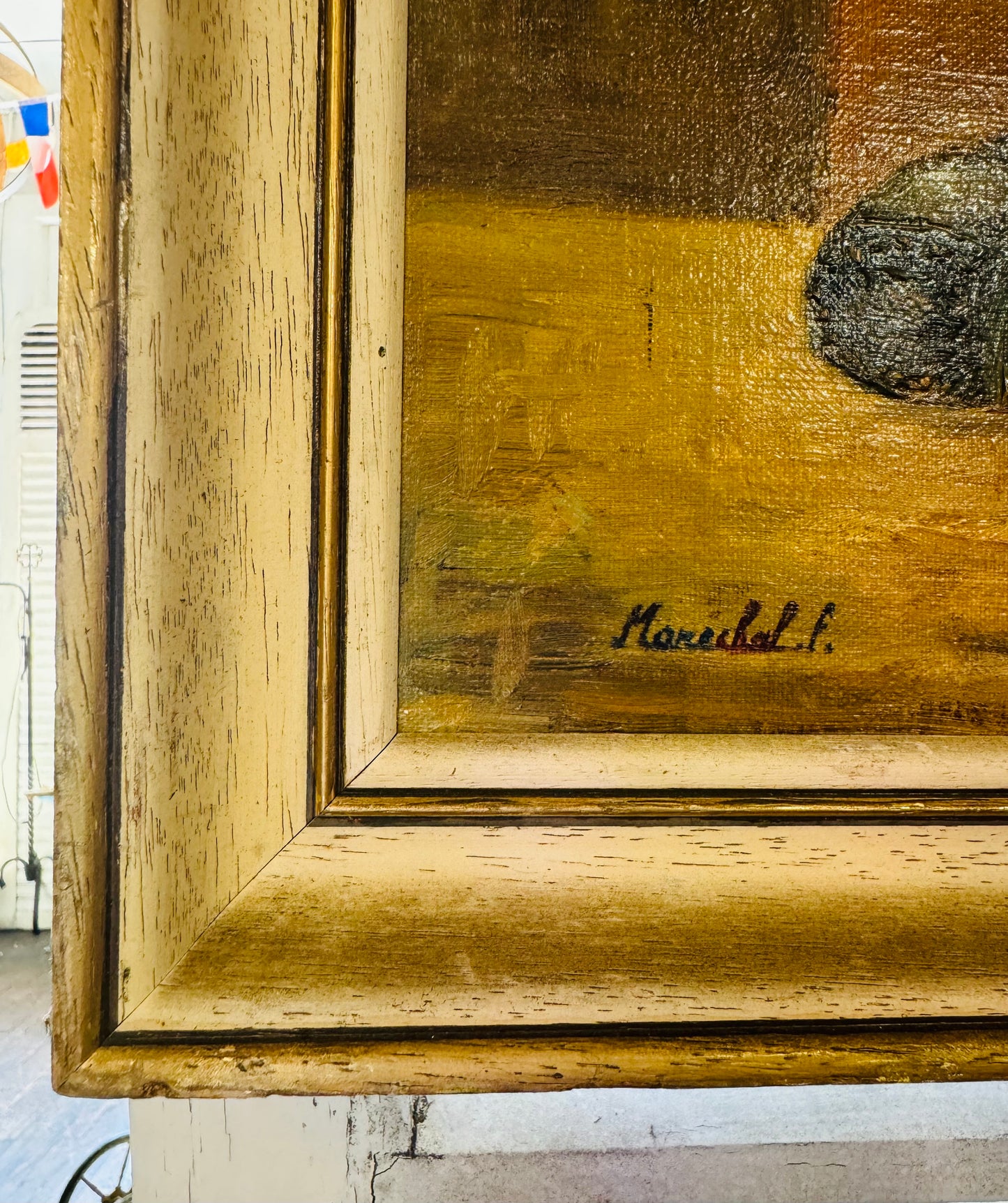 Vintage Framed Belgian Oil Painting image 2