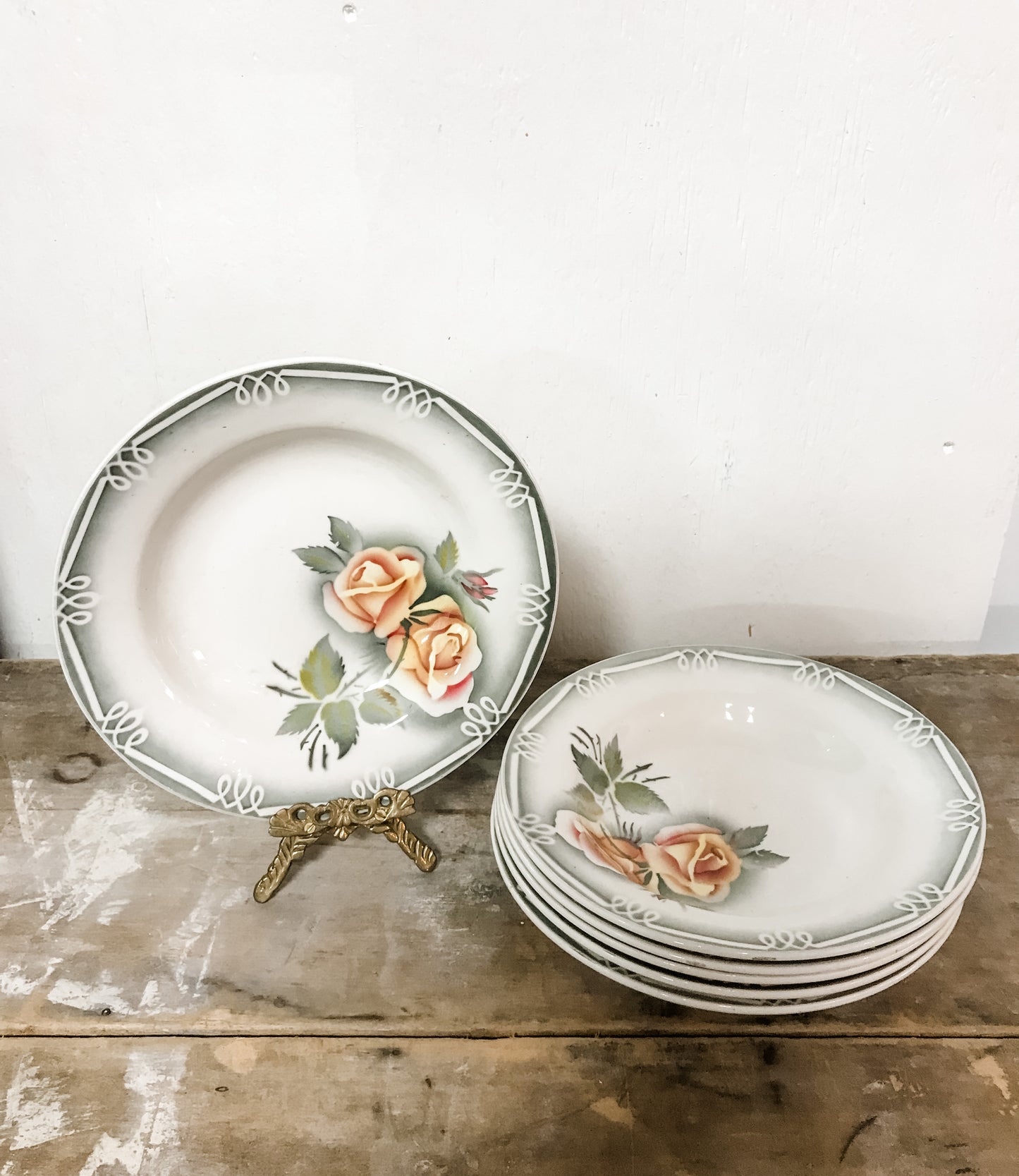 Set of 6 French china bowls image 0