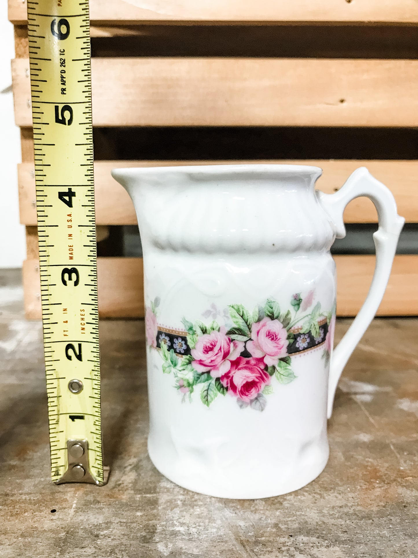 Small French floral pitcher image 3