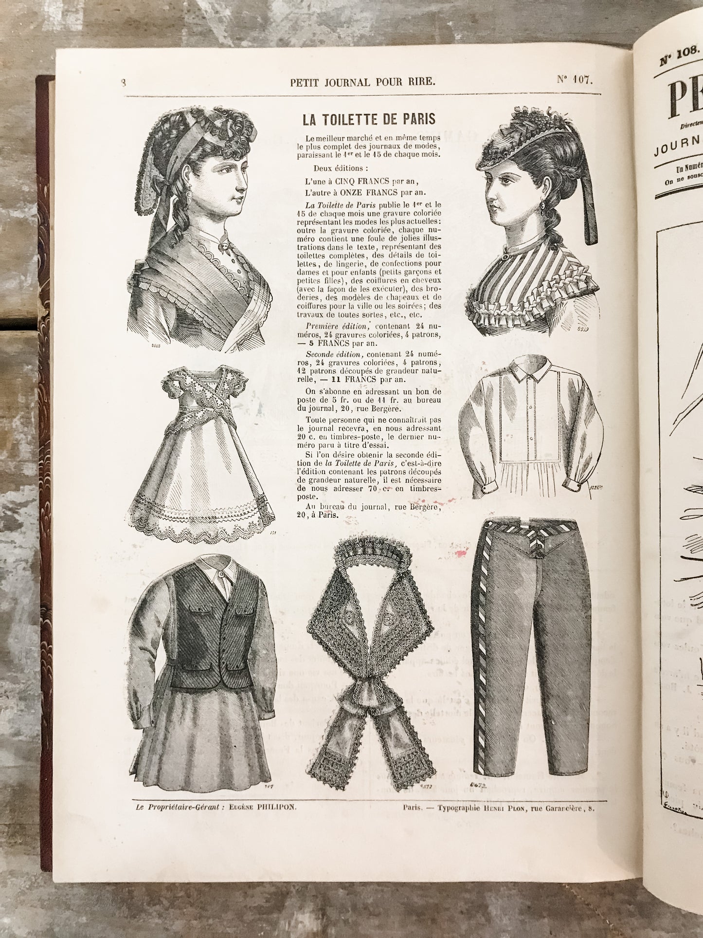 Antique French "Petit Journal" book image 7
