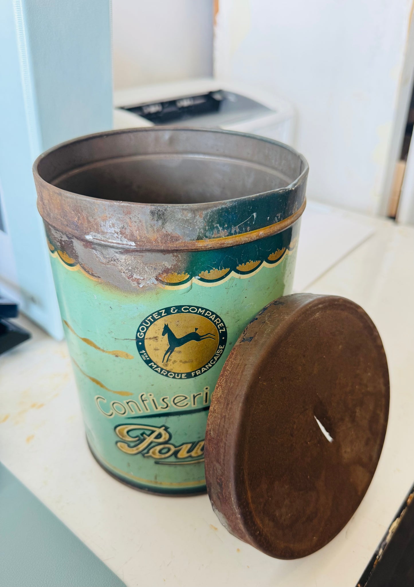 Large Vintage French “Confiserie Poulain” Tin
