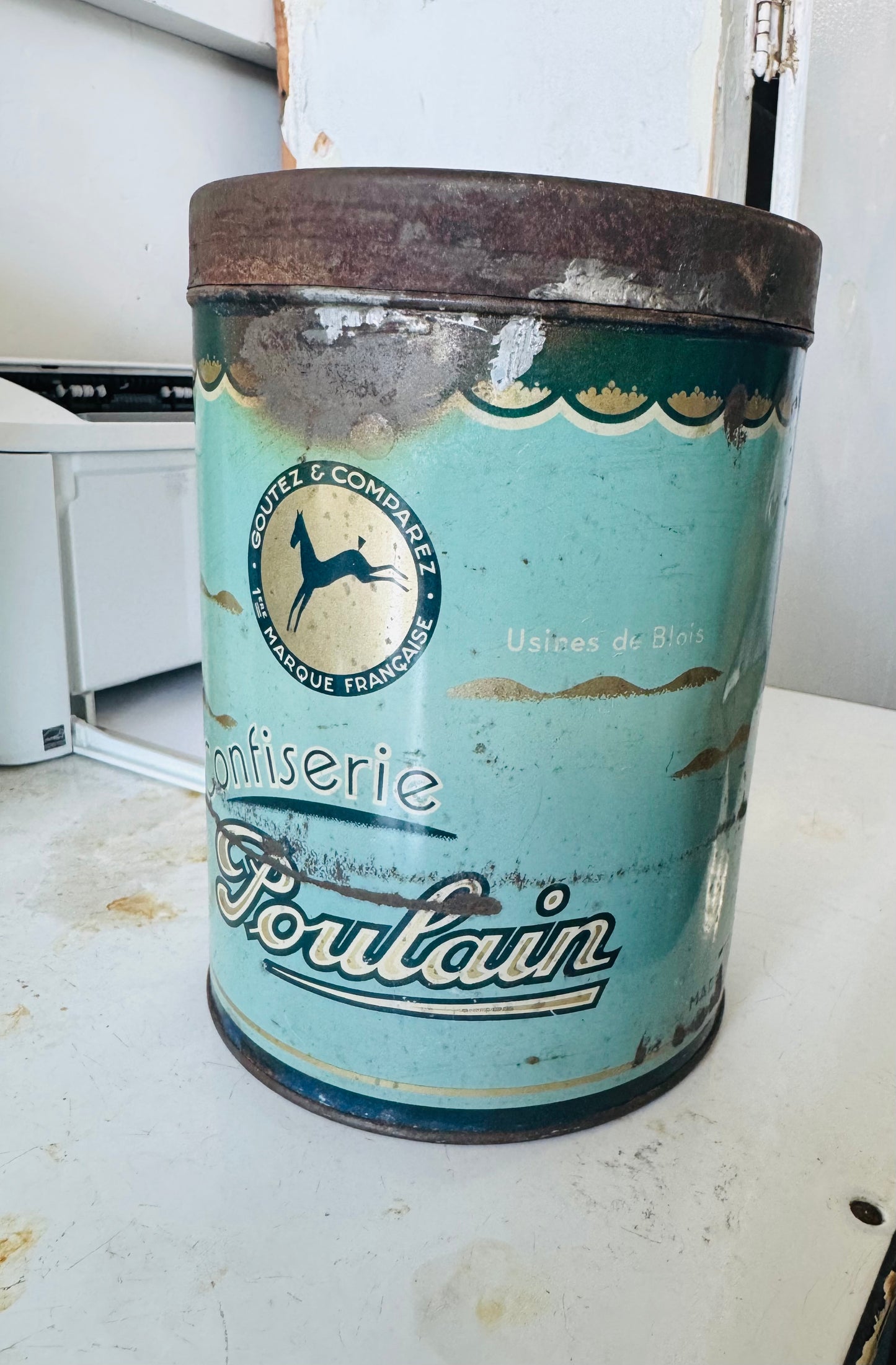 Large Vintage French “Confiserie Poulain” Tin