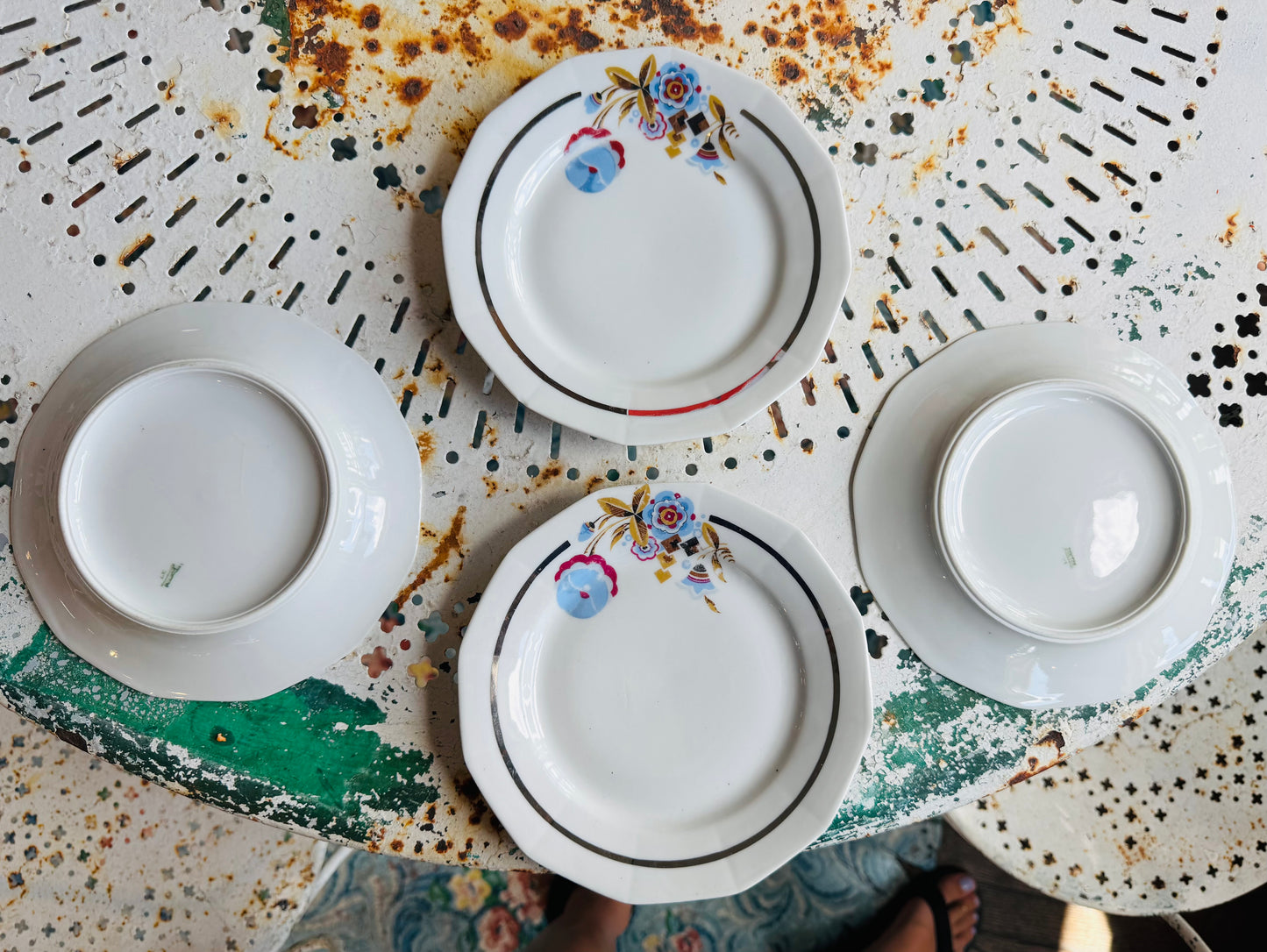 Set of French plates