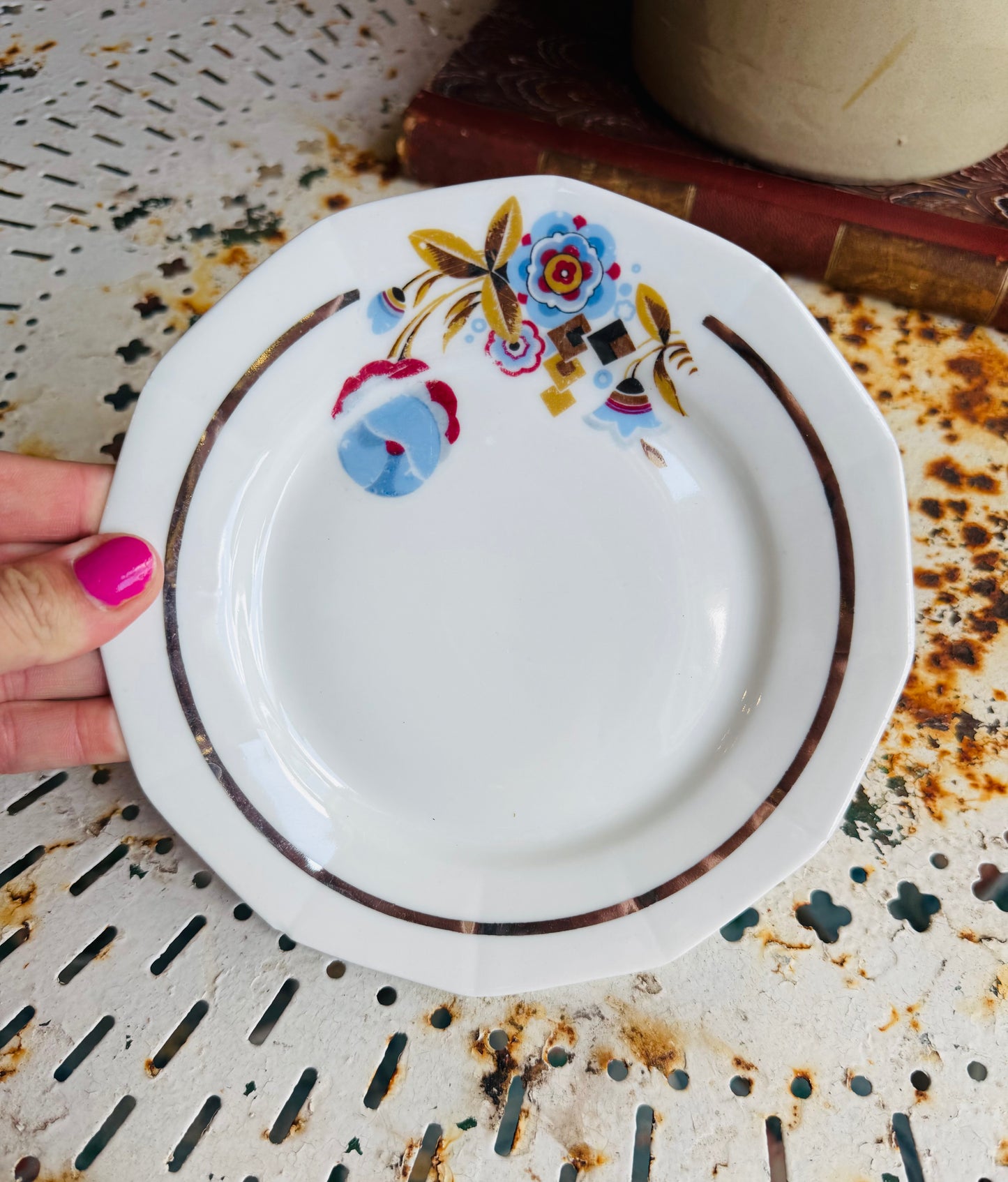 Set of French plates