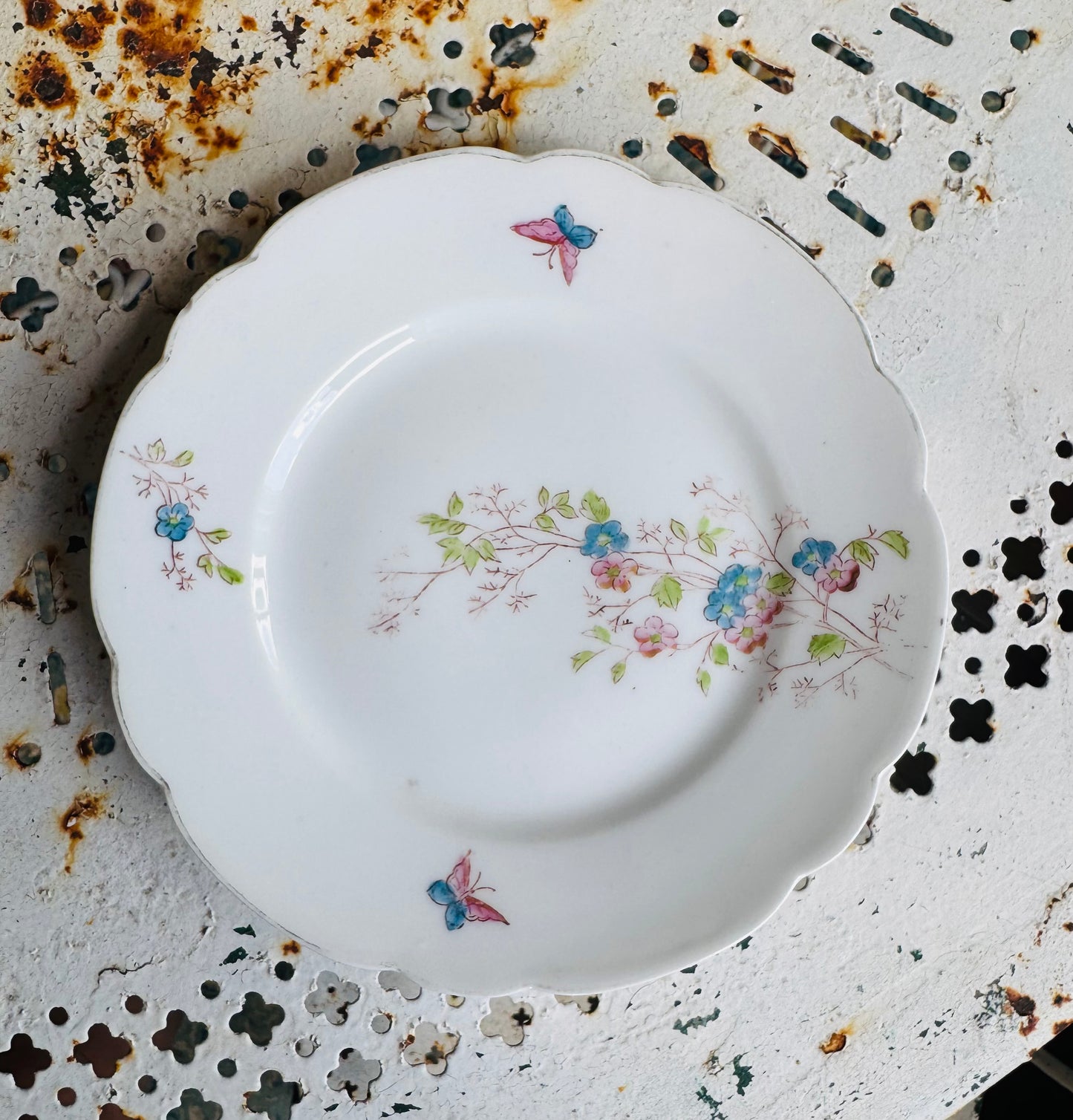 Vintage French Butterfly Plate