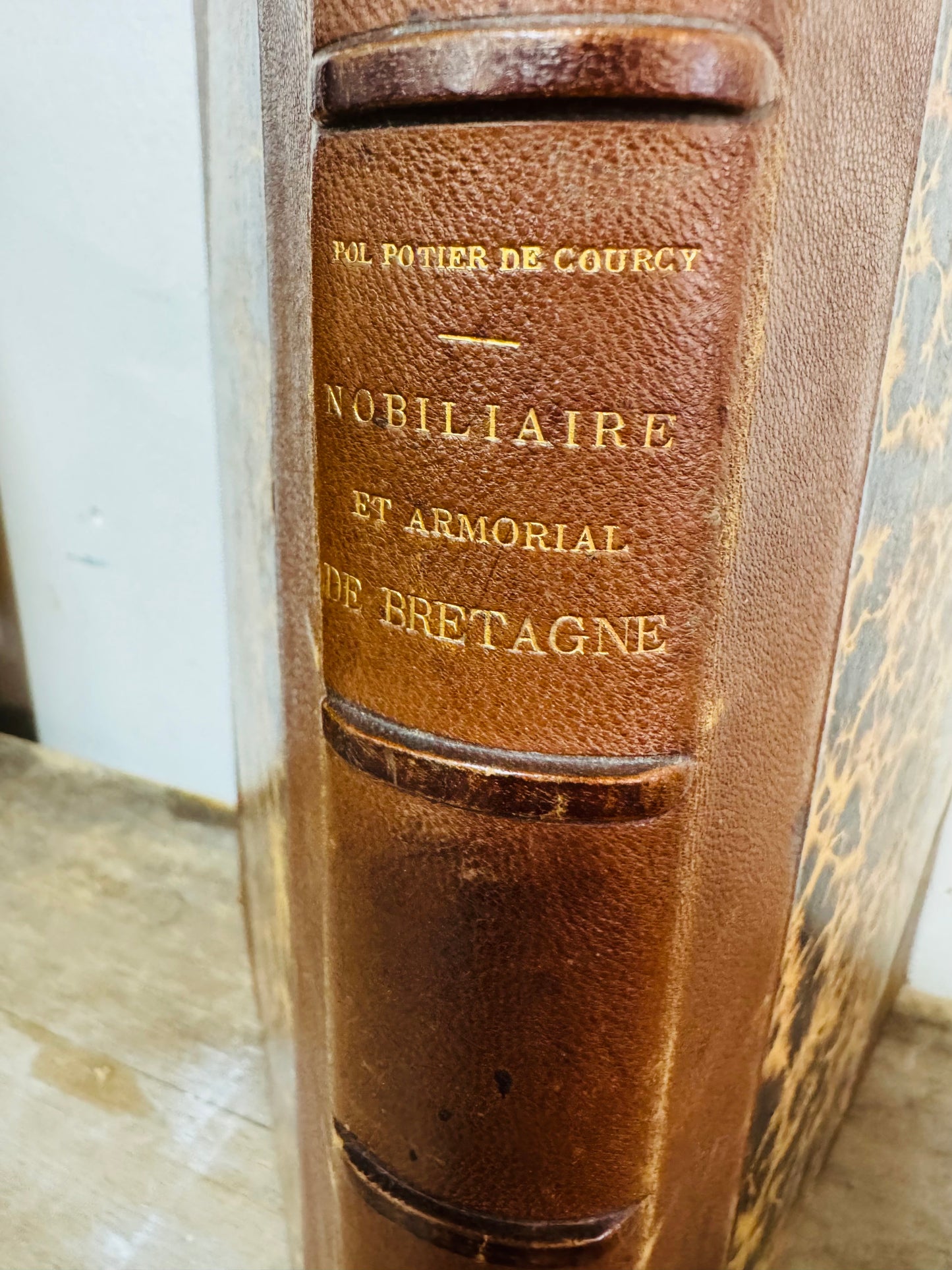 Antique French Heraldry Book – Nobiliaire et Armorial de Bretagne, Tome III by Pol Potier de Courcy