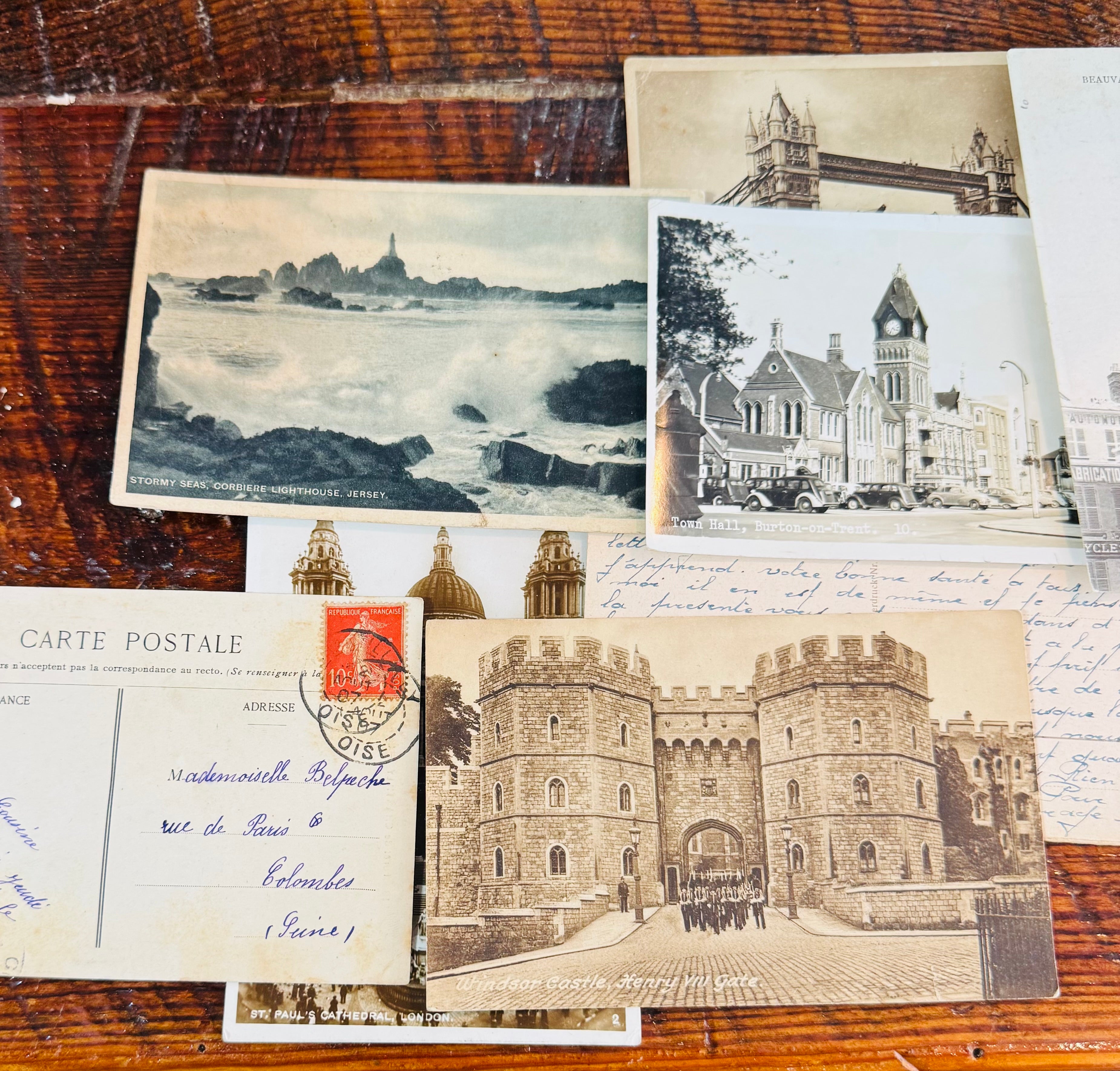 Lot of 10 Vintage French Postcards – Bleu 32 Vintage Marketplace