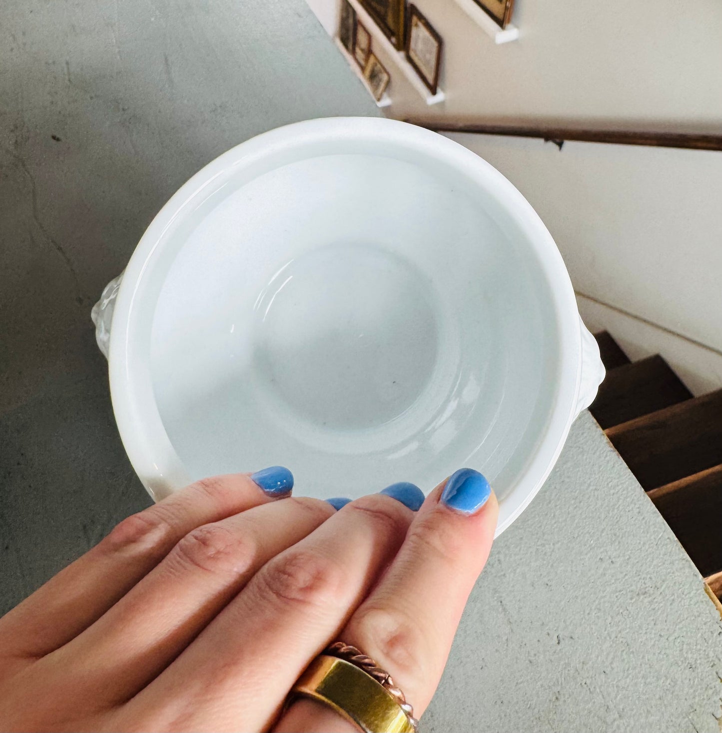 French lion head soup bowl