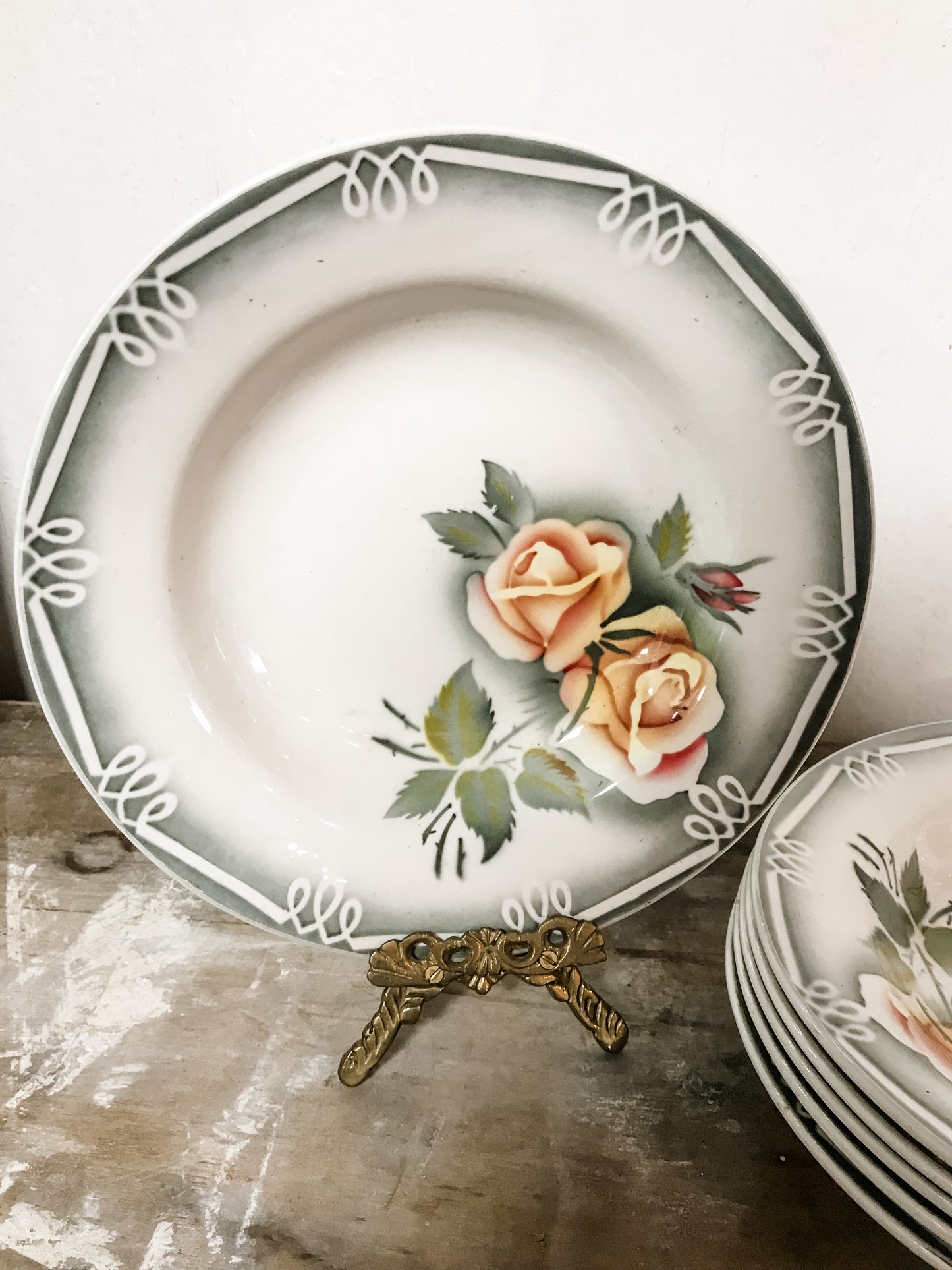 Set of 6 French china bowls image 3
