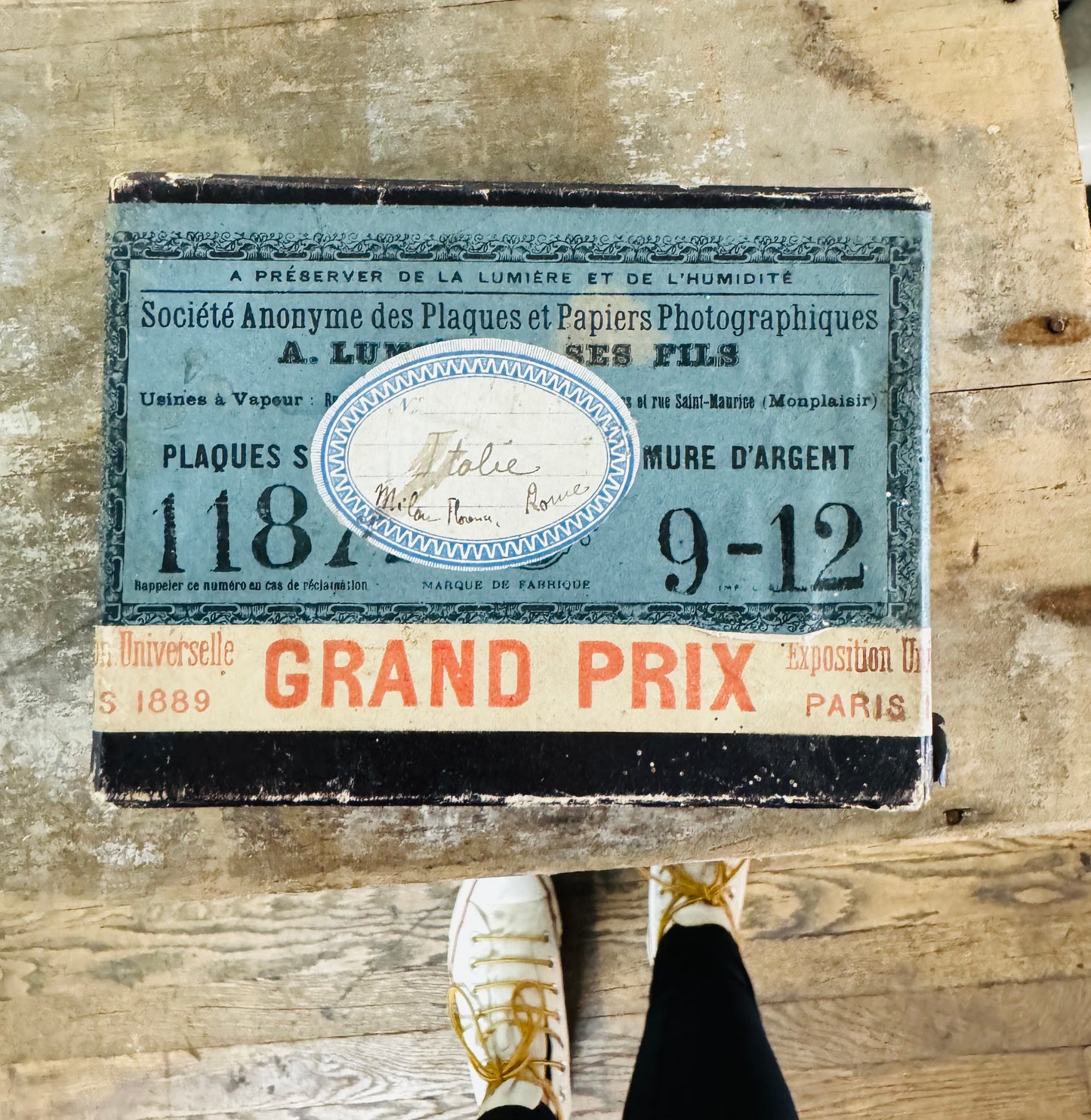 Box of Vintage French Misc. Glass Negatives image 2