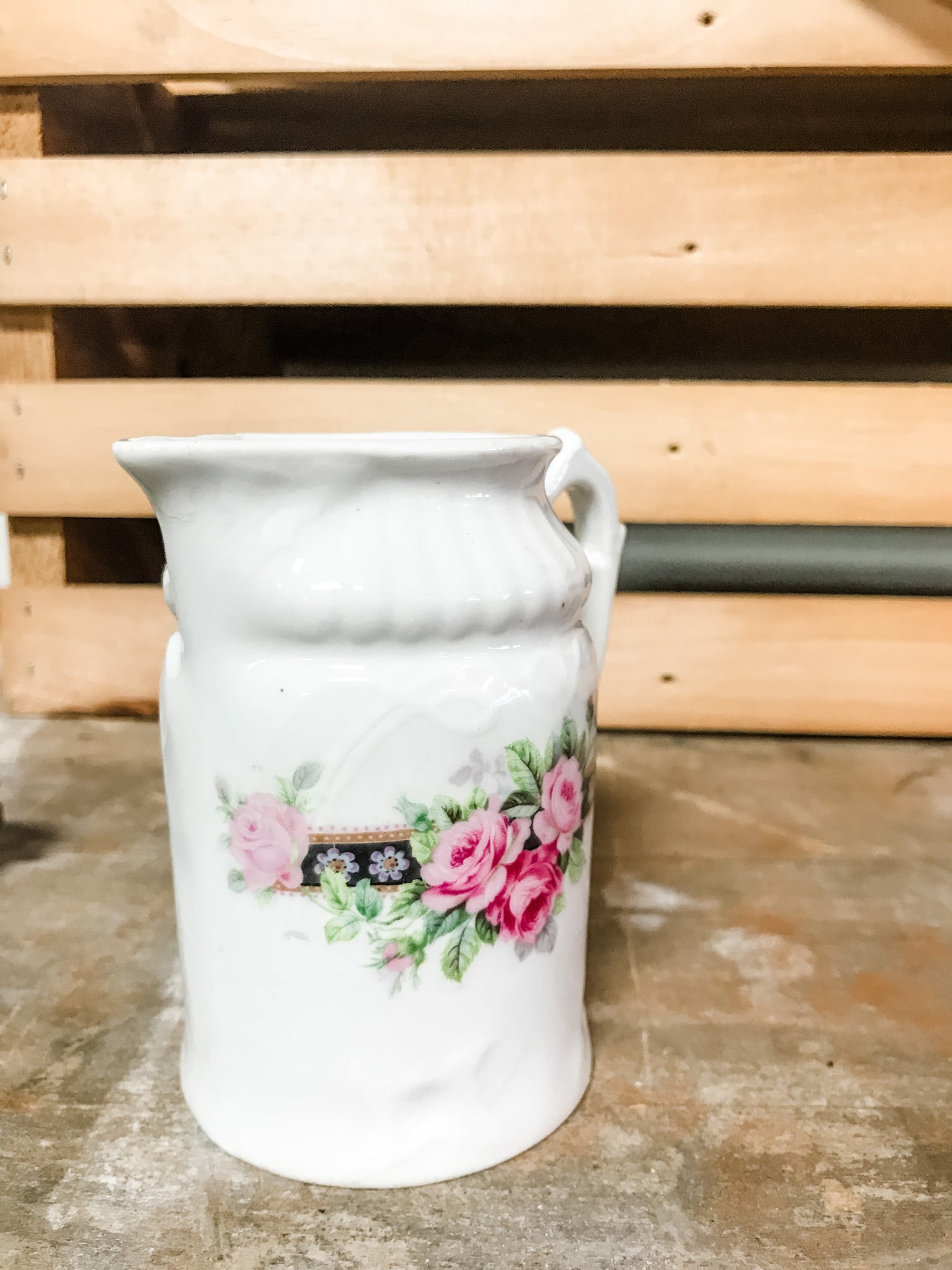 Small French floral pitcher image 2