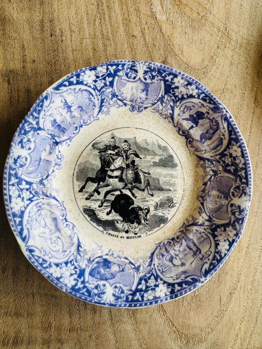 Antique French Transferware Plate