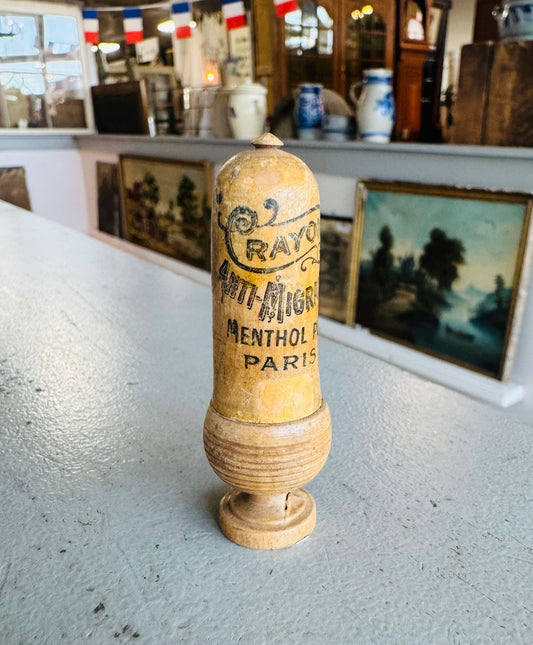 “Crayon Anti-Migraine au Menthol Paris” Wooden Stick / Holder