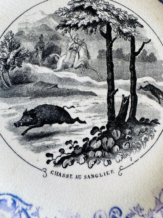 Antique French Transferware Plate