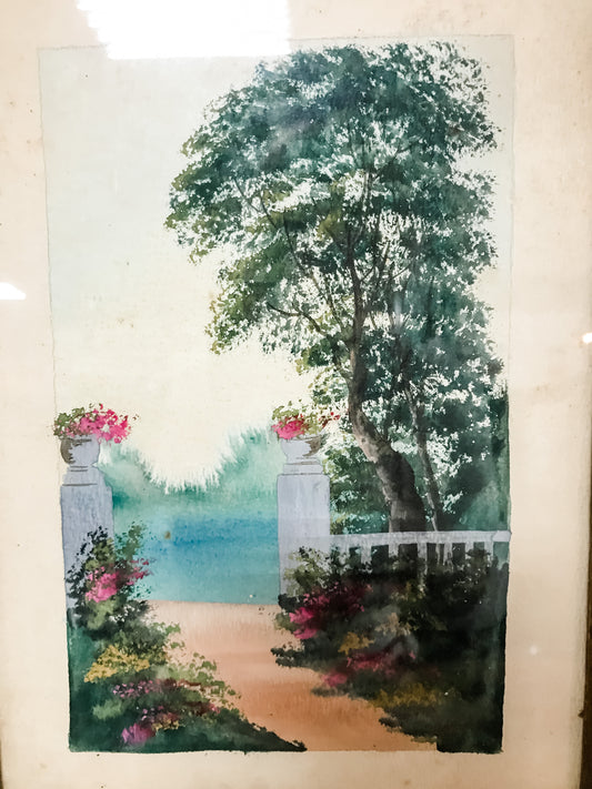 Vintage French watercolor image 1