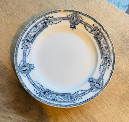 Antique French “Médaillon” Transferware Plate