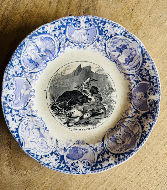 Antique French Transferware Plate