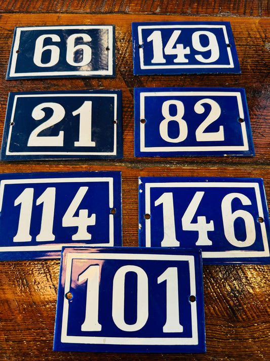 French Enamel House Number image 0