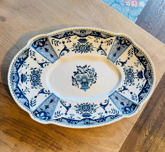 Rare Antique French Delft Ironstone Platter