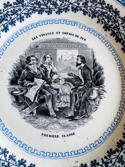 Antique French Transferware Plate