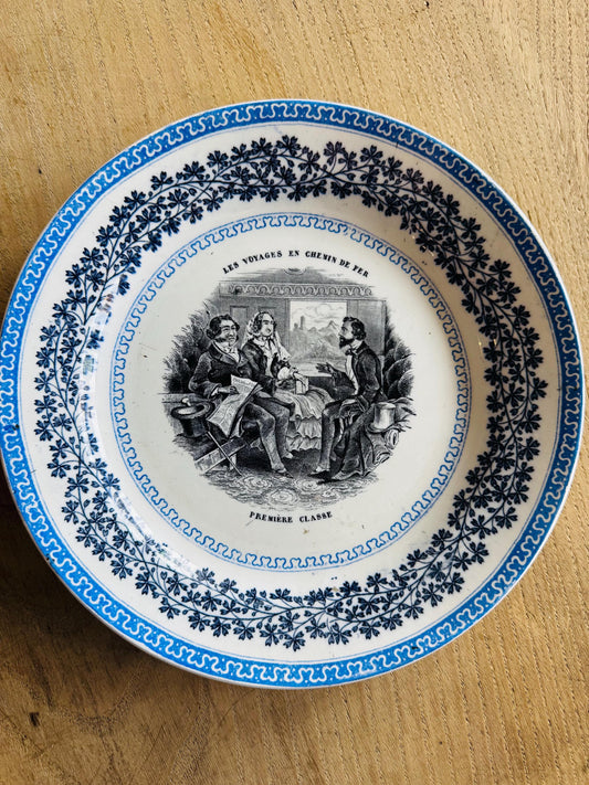 Antique French Transferware Plate