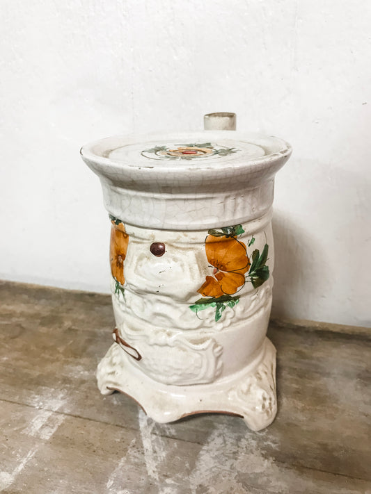 Vintage French wood burning stove bank image 0