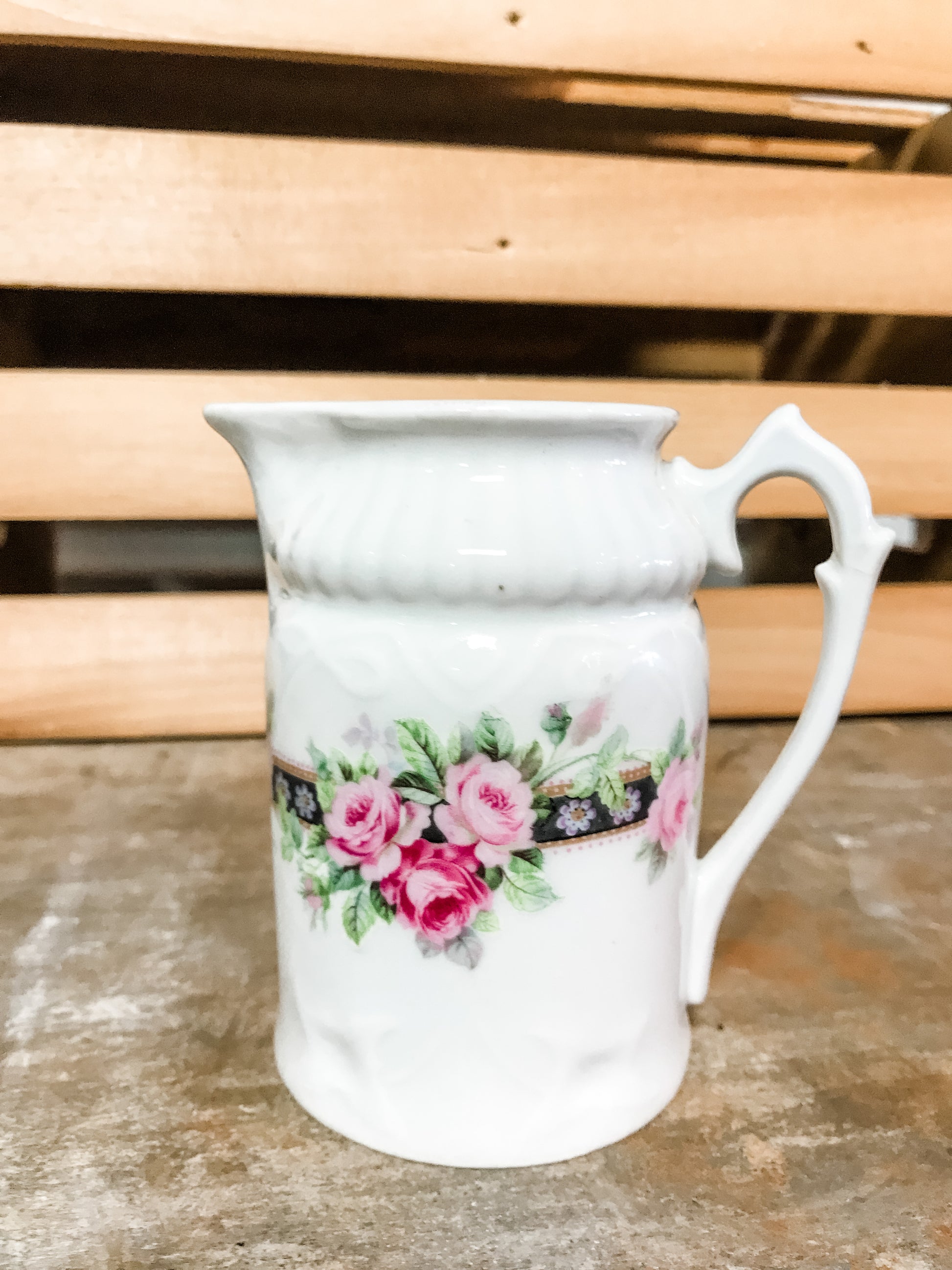 Small French floral pitcher image 1