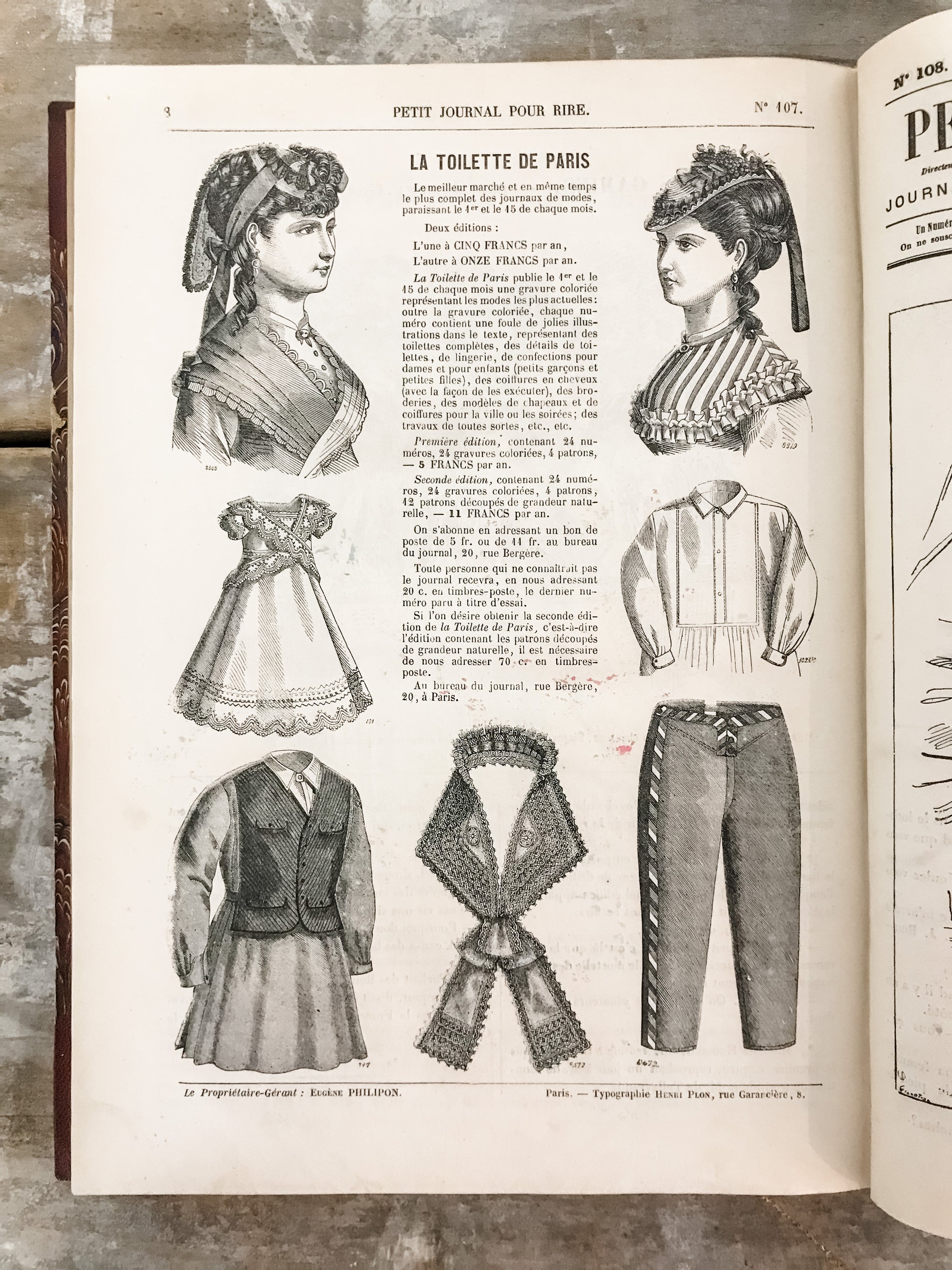 Antique French "Petit Journal" book image 7
