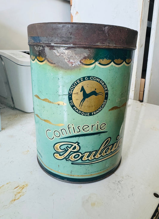 Large Vintage French “Confiserie Poulain” Tin