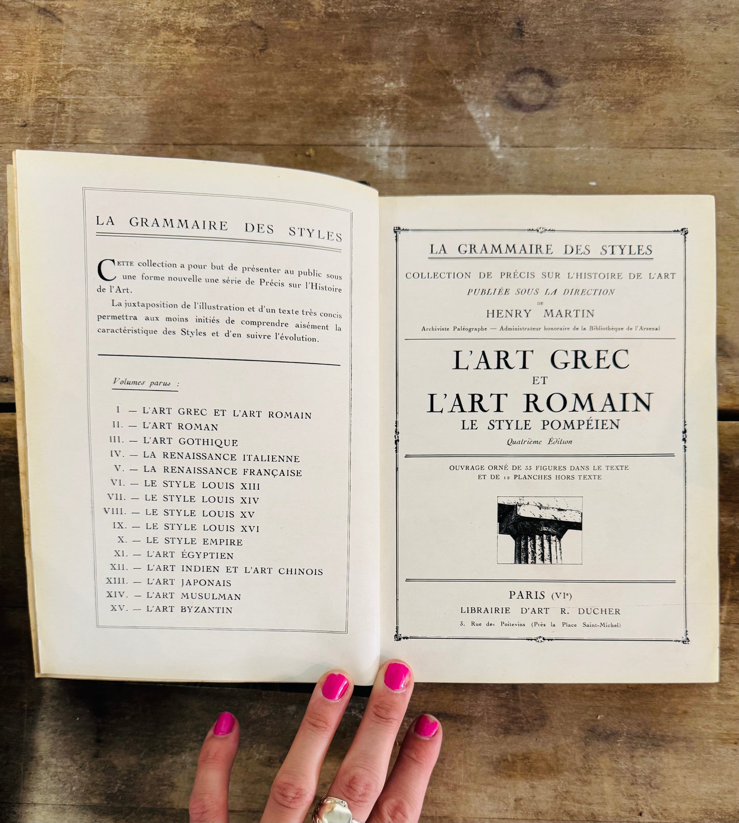 Antique French Art Book – La Grammaire des Styles, Tome I: L'Art Grec et L'Art Romain (Fourth Edition)