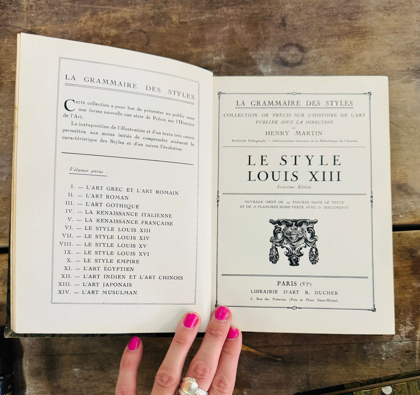 Antique French Art History Book – La Grammaire des Styles: Tome II, Le Style Louis XIII by Henry Martin