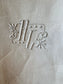 Antique French Linen Sheet with Monogram "AL" | Hand-Embroidered | Heirloom Linen