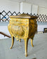 Antique French Ormolu Jewelry Casket – Louis XV Style Yellow Velvet Lined Trinket Box