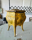 Antique French Ormolu Jewelry Casket – Louis XV Style Yellow Velvet Lined Trinket Box
