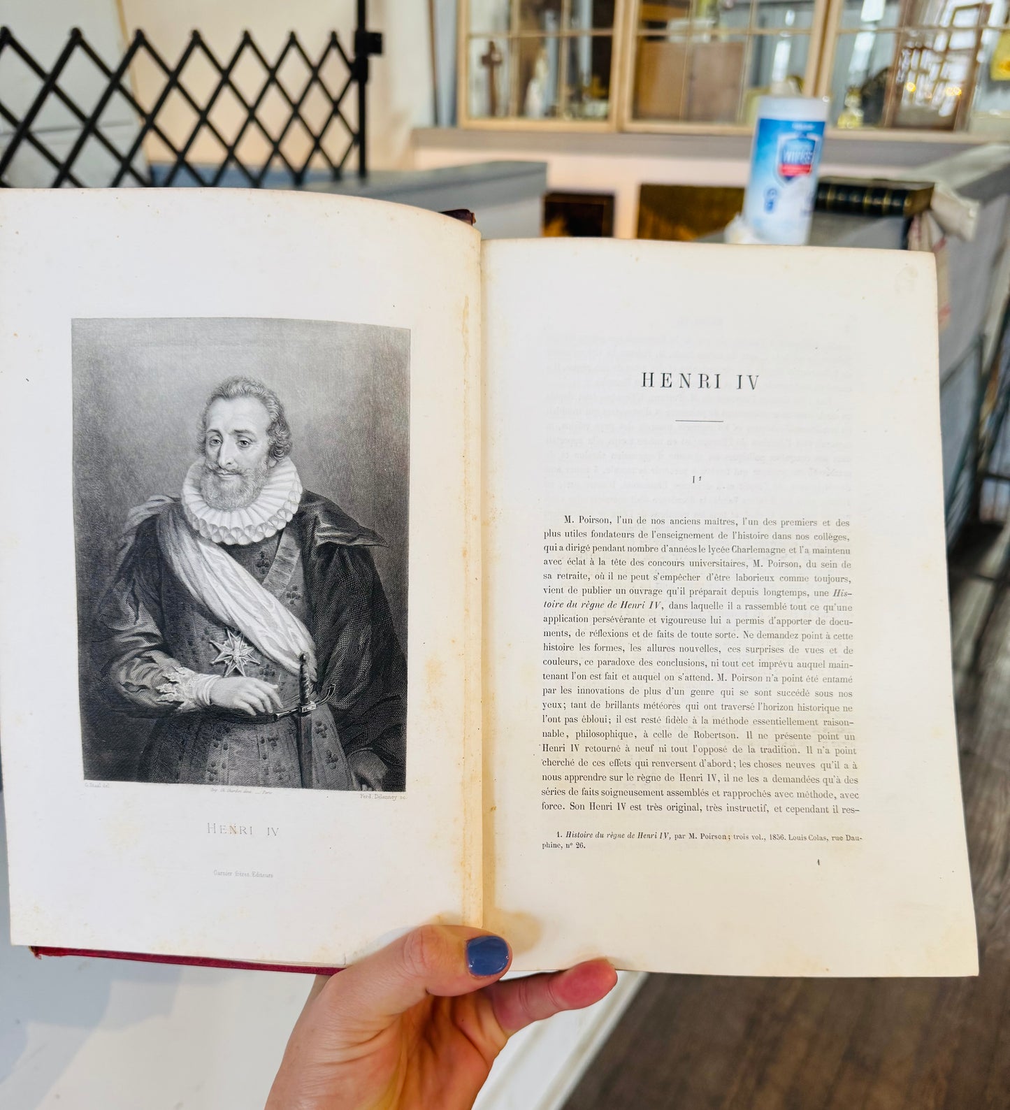 1883 Galerie de Portraits Historiques – Antique French Book with Engravings – Leather Bound by Sainte-Beuve