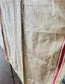 Antique French Linen Grain Sack – Red Stripe & Monogram “MT” – Farmhouse Rustic Décor