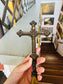 Antique Brass Altar Crucifix
