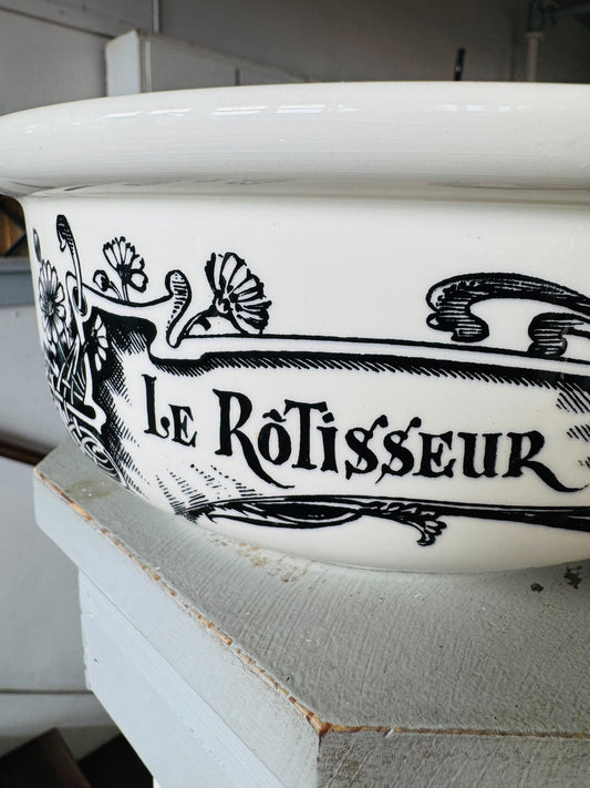 Vintage Gien France “Le Rôtisseur” Transferware Bowl