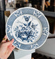 French Antique Blue & White Transferware Plate