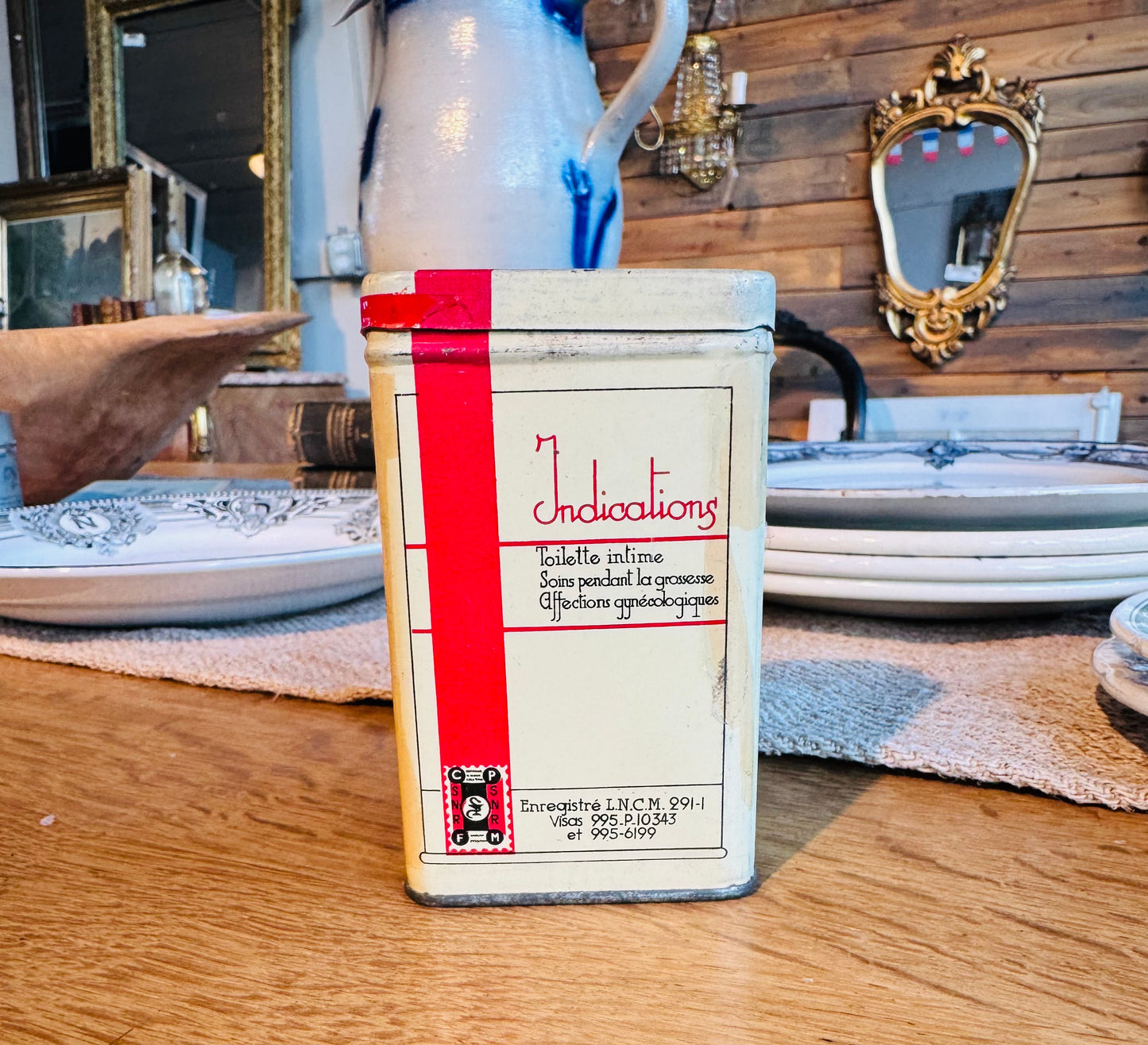 Antique French Pharmacy Tin “Sanogan”