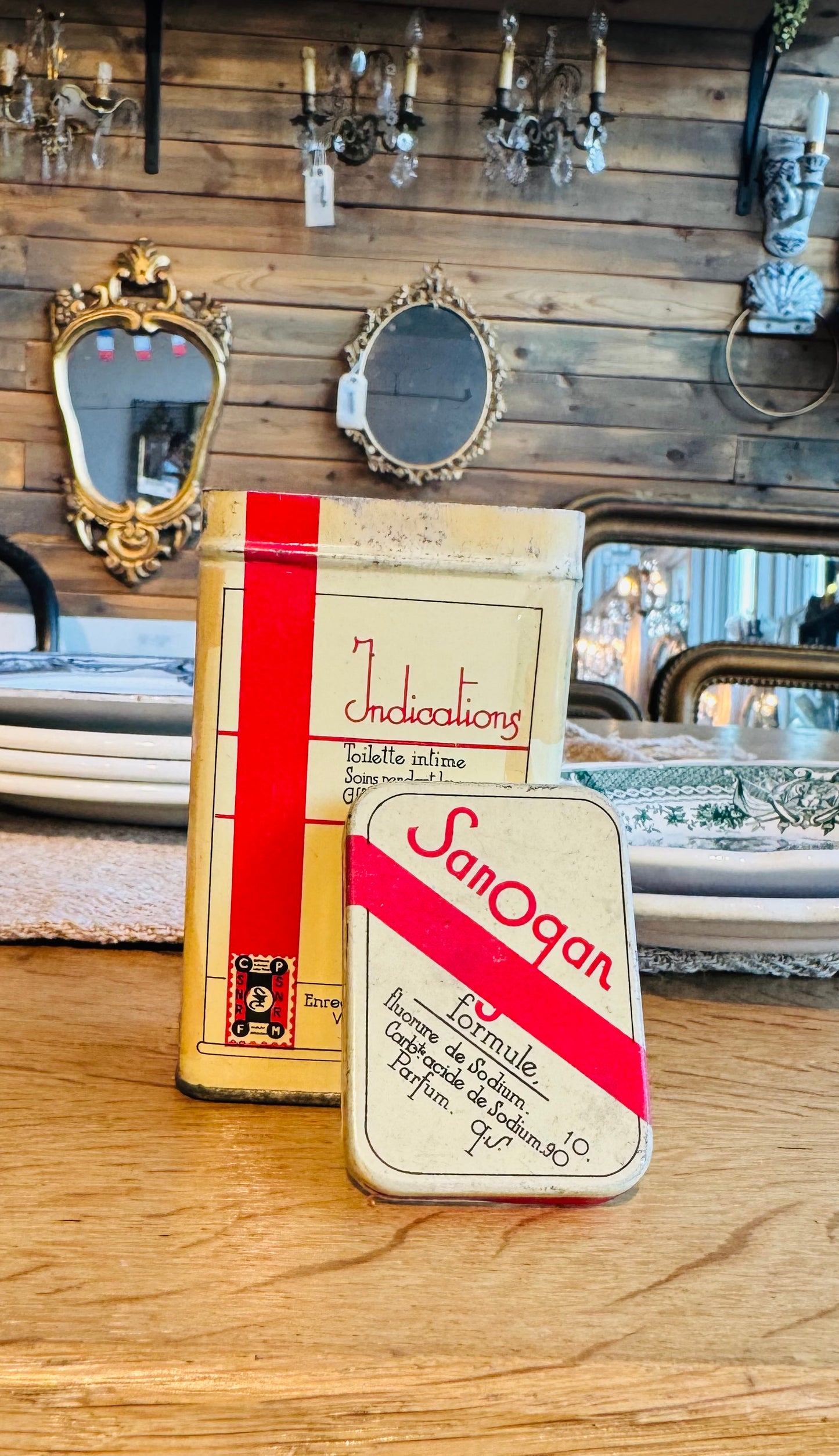 Antique French Pharmacy Tin “Sanogan”