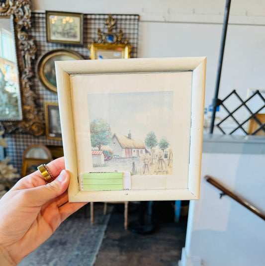 Vintage Framed Belgian Cottage Print