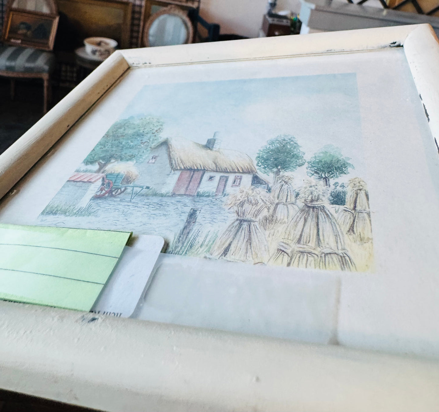 Vintage Framed Belgian Cottage Print