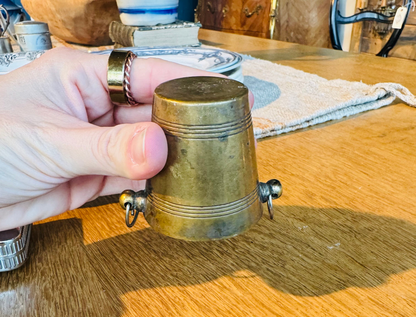 Antique French Bronze Mini Bucket