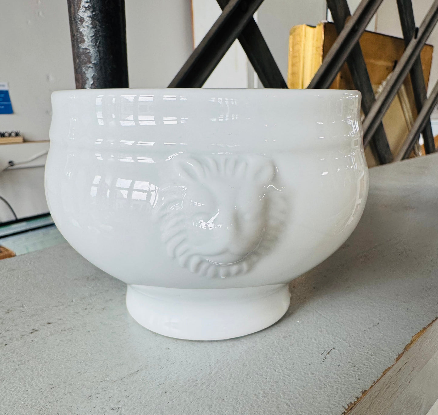 French lion head soup bowl