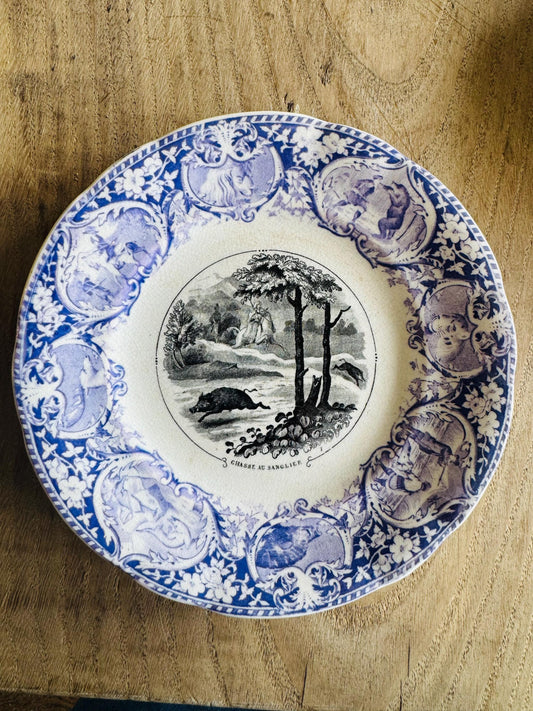 Antique French Transferware Plate