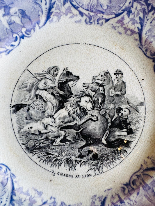Antique French Transferware Plate